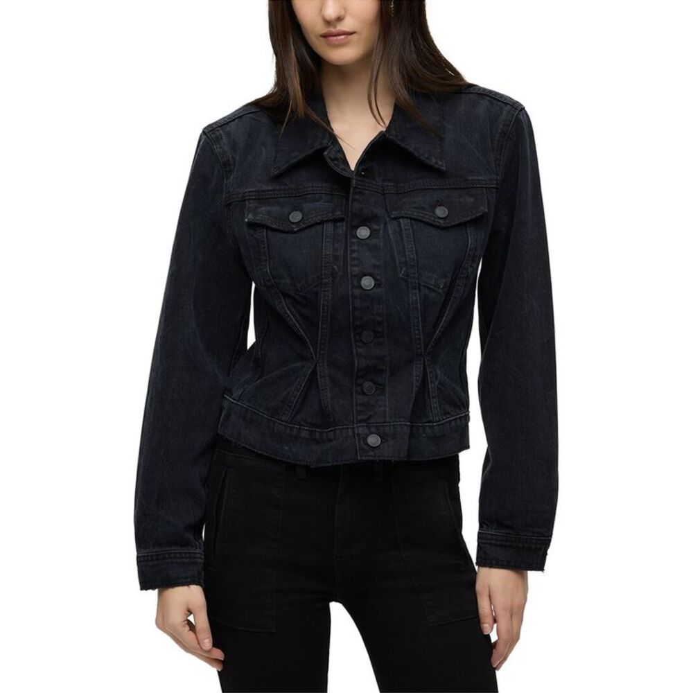 Hudson Jeans Womens  Cinched Waist Jacket, Blue
